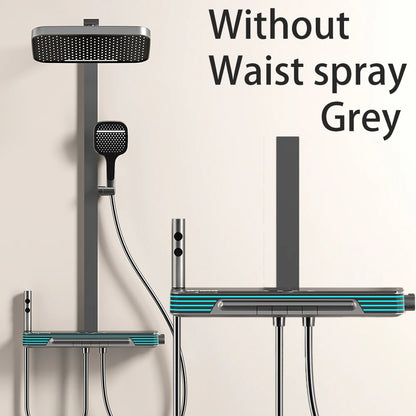 Bluetooth Music Digital Bathroom Shower System Ambient Lighting thermostatic Digital Bathroom Shower Set Faucets Accessories