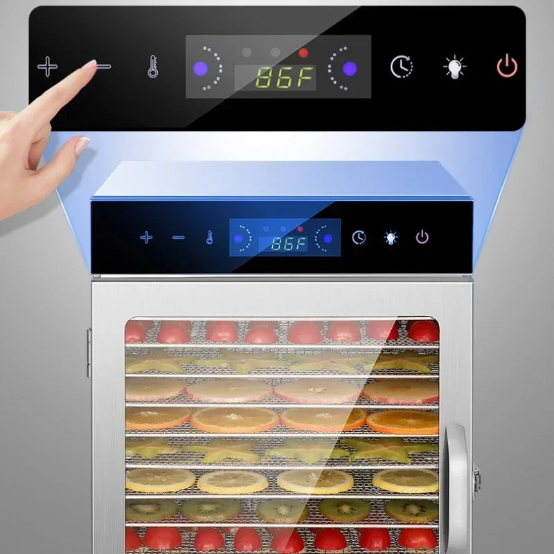 Food Dehydrator Home Fruit Digital Temperature Air Dryer Vegetable  Meat Medicinal Materials Smart Commercial Food Dehydrator.
