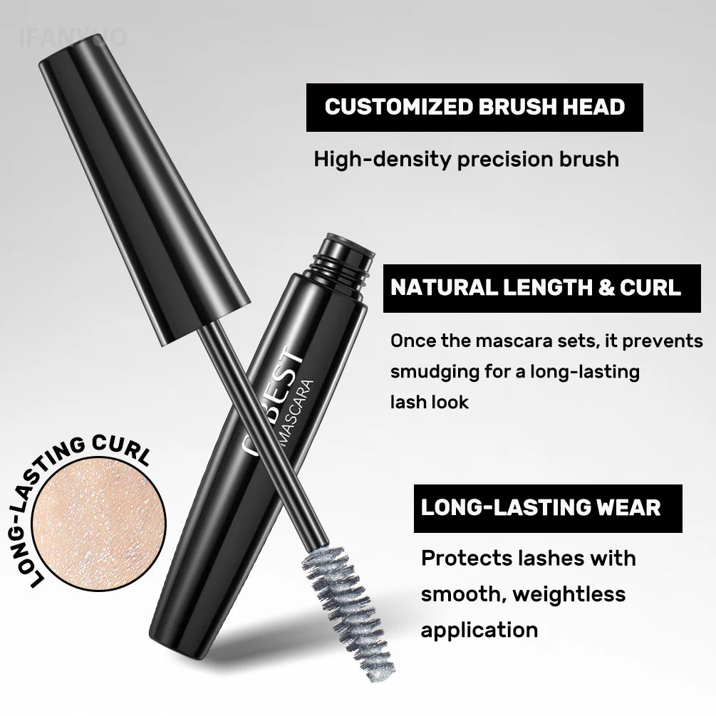 5 Colors Diamond Shimmering Mascara Long Lasting Makeup 3D Volume Eyelashes Curling Glitter Mascara Eye Lash Female Cosmetic.