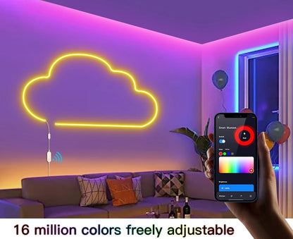 RGB Neon Light LED Strip ZigBee 5V USB Flexible RGB Rope Tube Lamp Warm/White Dimmable Lights for Tuya SmartThing Alexa Google.