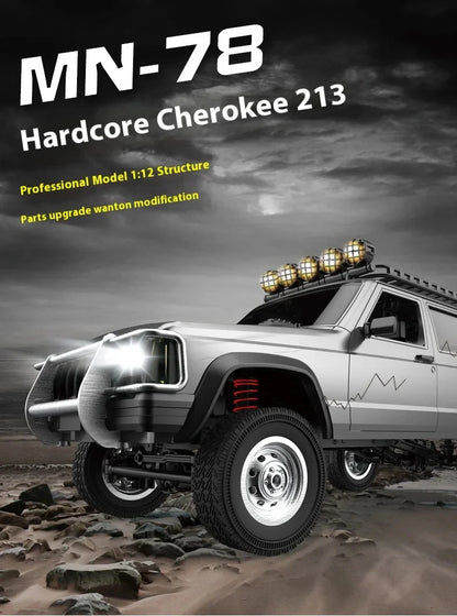 1:12 MN78 4WD Off-Road RC Car 2.4G Full Scale MN Model Cars RTR Version 280 Motor Real Proportional Copy Toy Remote Control Car.
