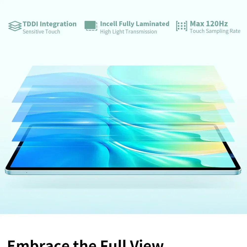 Teclast M50 Tablet 6GB RAM 128GB ROM Unisoc T606 Octa-core 10.1inch TDDI Android 14 WiFi BT5.0 6000mAh Type-C Tablet Case.