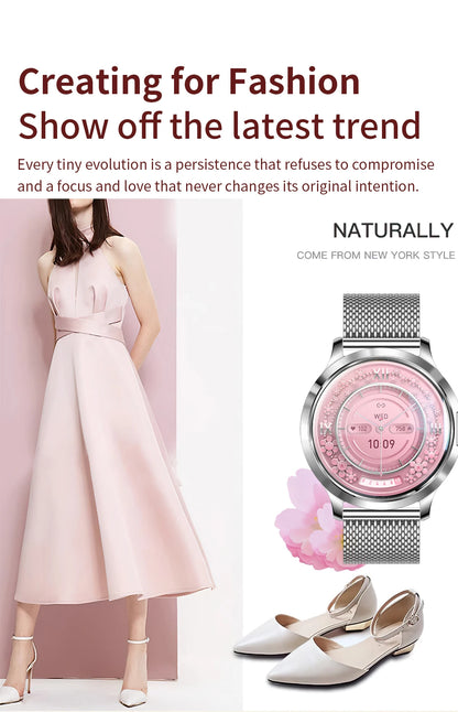 2025 New Smart Watch For Women AMOLED Screen Watches IP68 Waterproof Heart Rate Monitor Ladies Call Smart watch For Android ios