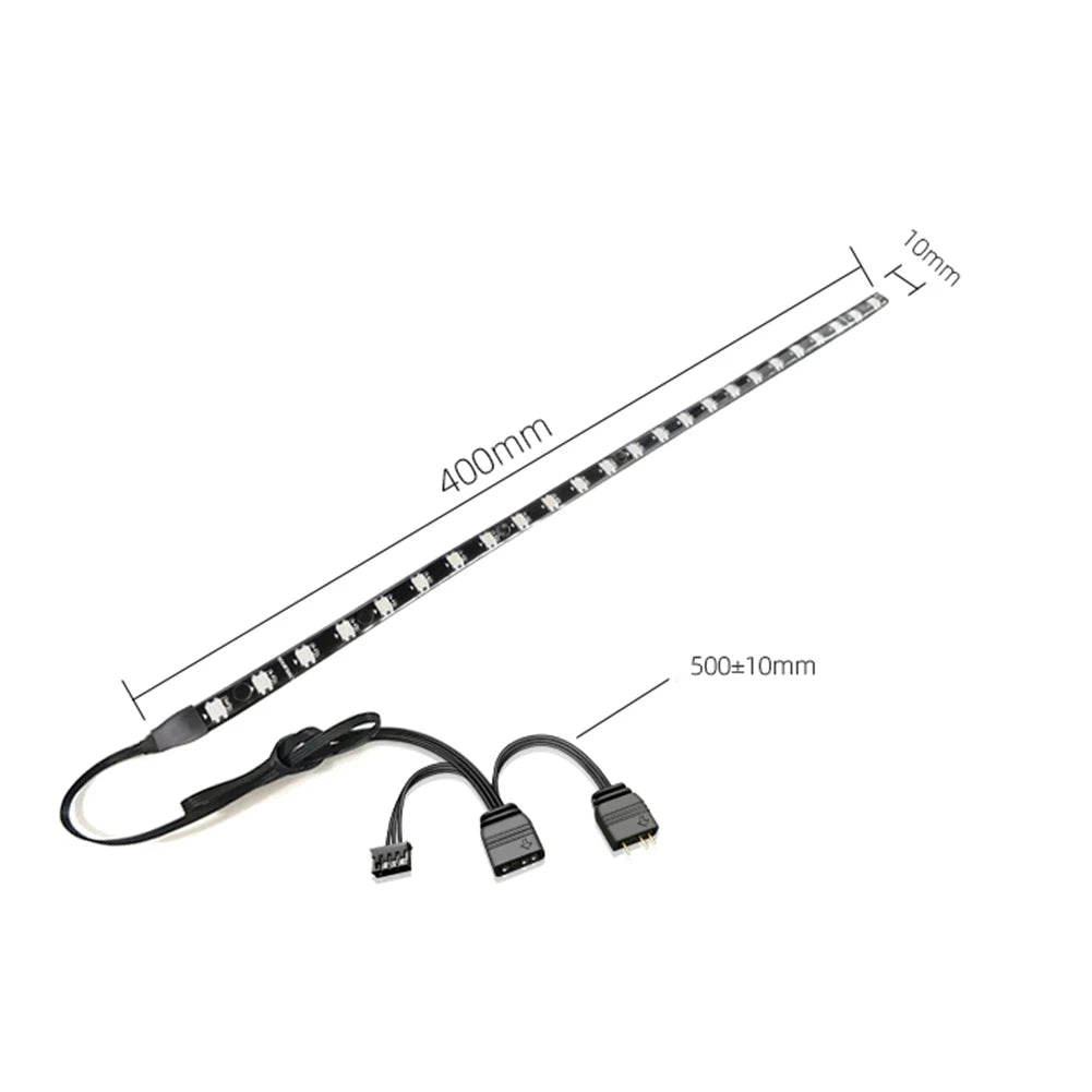 COOLMOON ARGB LED Strip Light 5V 3Pin/Small 4Pin Diamond Magnetic Colorful Atmosphere DIY Lamp Bar for PC Computer Case Chassis