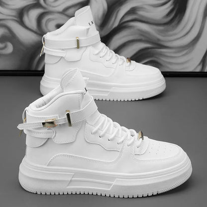 Hot Fashion Brown Sneakers Men 2024 Designer Men High Top Shoes Comfortable Platform Shoes Men Casual Mens Skateboard Sneakers