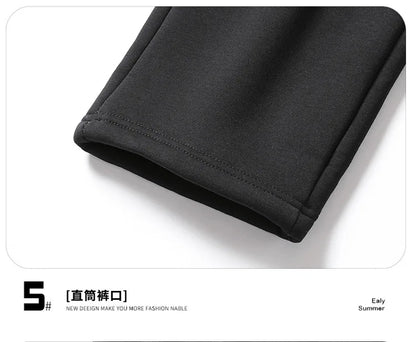 Winter Men's Cotton Fleece-Lined Sweatpant Men Plush Thick Lambswool Thermal Drawstring Trousers Casual Comfortable Sports Pants.