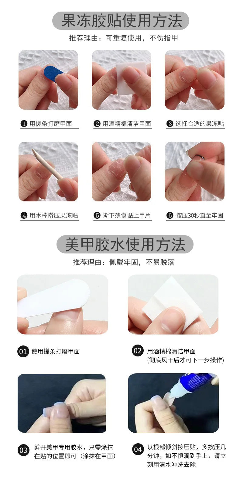 10pcs Ballet Short Nail Tips Set-Glossy Finish Polka Dot & Solid Color Designs with 3D Bow Accents Nail Art for Women and Girls.