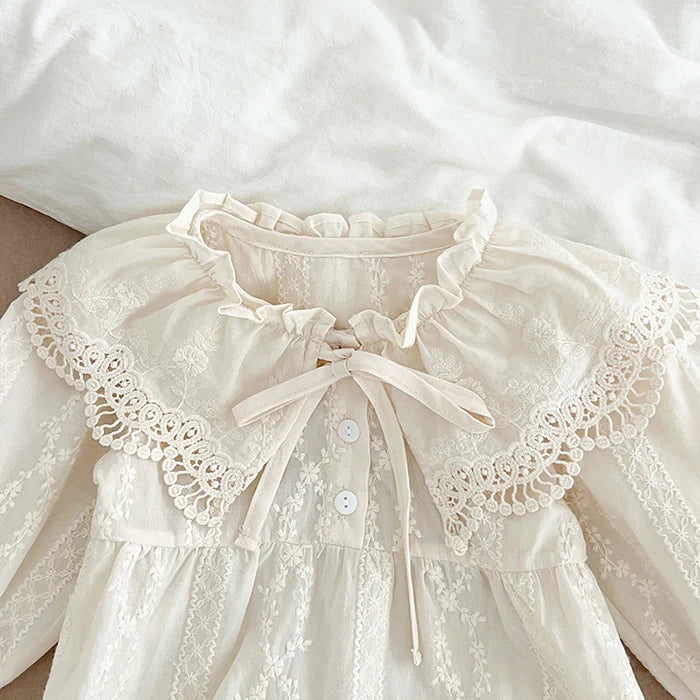 2023 neue Frühjahr 0-24 M Baby Mädchen Kleidung Infant Baby Mädchen Overall Lange Ärmeln Baumwolle Stickerei Neugeborenen baby Mädchen Bodys.