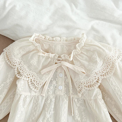 2023 neue Frühjahr 0-24 M Baby Mädchen Kleidung Infant Baby Mädchen Overall Lange Ärmeln Baumwolle Stickerei Neugeborenen baby Mädchen Bodys.