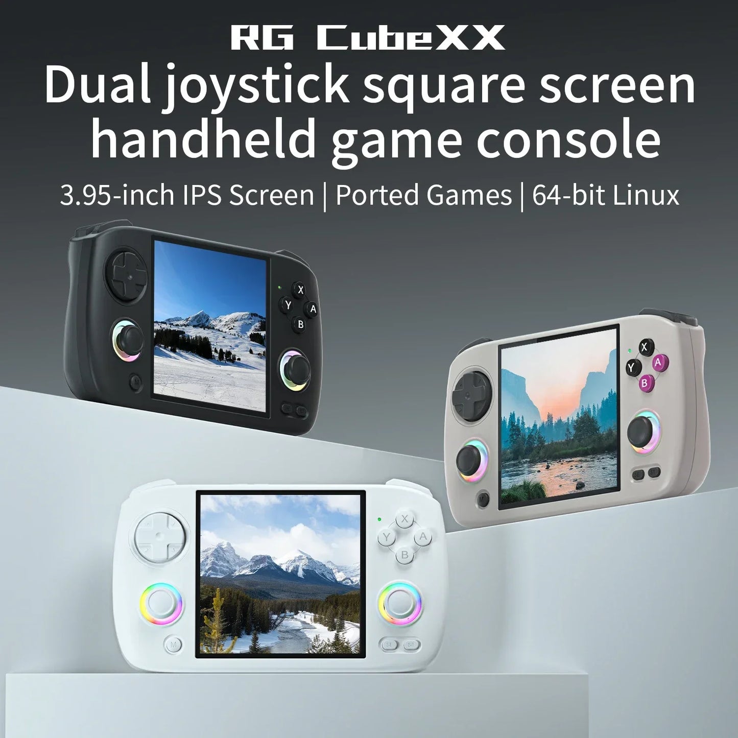 ANBERNIC RG Cube XX Handheld Game Console 3.95 Inch HDMI TV Connect WiFi Pairing Birthday Gift.
