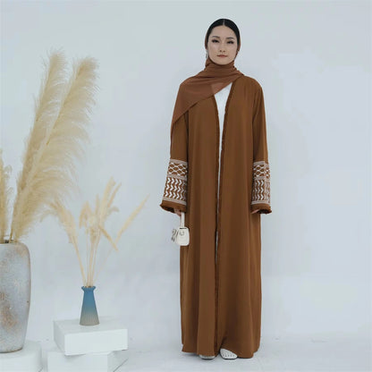 Ramadan Embroidery Muslim Modest Kimono Abaya Damen Dubai Luxury Islam Women Cardigan Dresses Kebaya Kaftan Robe Femme Musulman.