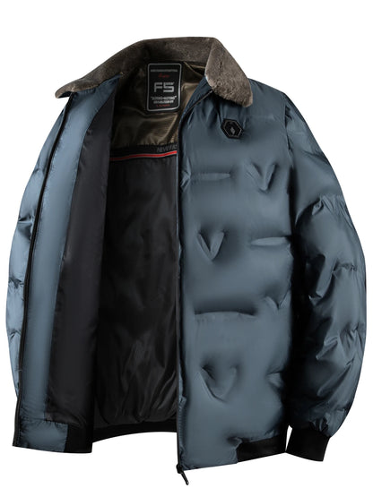 Winter warm jacket, casual business outdoor sports cotton jacket, lapel zipper, real pocket, men's jacket, jacket shirt