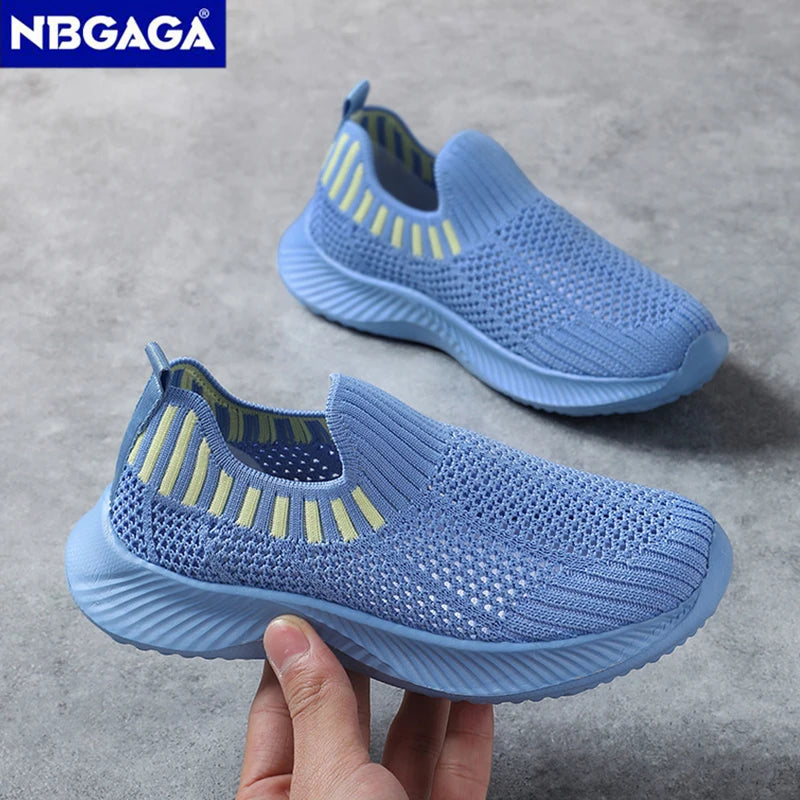 Children's Boys Lightweight Casual Shoes Soft-soled Breathable Kids Girls Sports Walking Sneaker Non-slip Tennis.