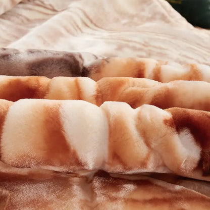 Two People Simple Geometric Printed Blanket Autumn Winter Bedroom Office Nap Quilt Anti Static Machine Washable Bedding Sheets.