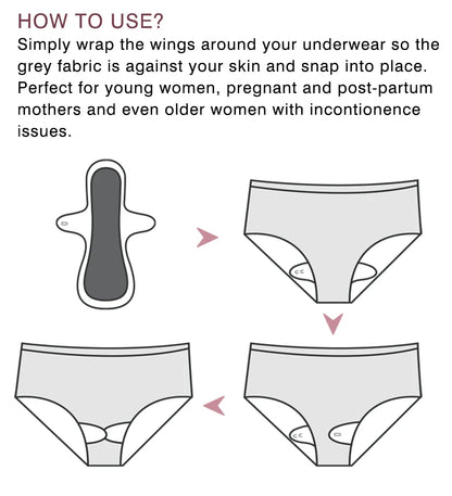 Eco-cotton Reusable Panty Liner Washable Soft Women's Menstrual Pad Sanitary High Absorbency Period Cloth Pads Breathable.