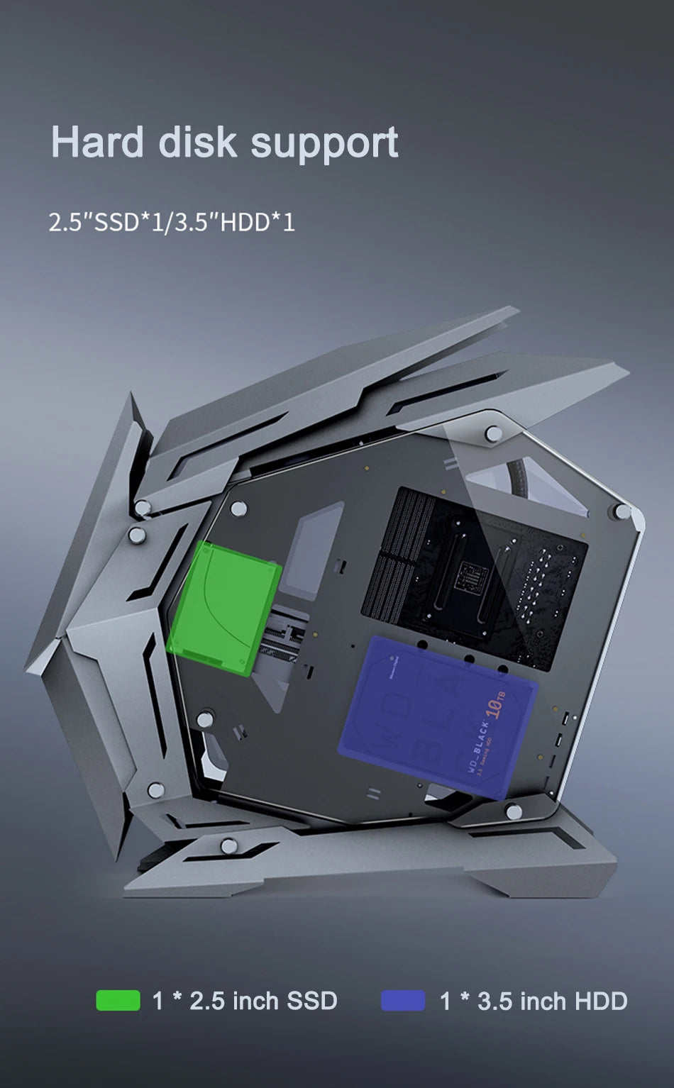 Jonsbo MOD3 MINI E-sports Case MATX/ITX Computer Game Chassis 5V ARGB Lamp Effect ATX PSII Power Support Special-shaped Chassis.