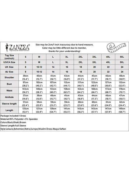 2025 ZANZEA Fashion Women Autumn Long Lantern Sleeve Muslim Dress Abaya Islamic Robe Kaftan Patchwork Sundress Pleated Vestidos.