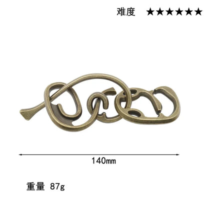 Alloy Metal Unlocking Toys Brain Teaser Metal Puzzle Toys Children Adult Funny Gift IQ Challenge Game.