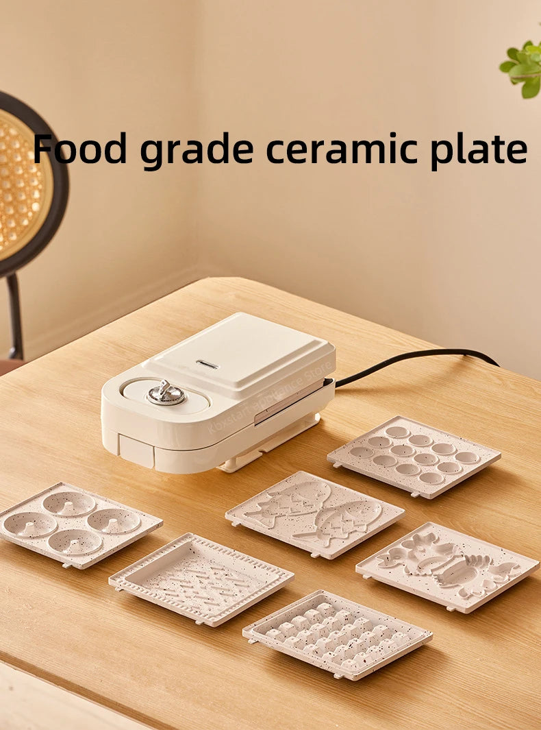 Electric Sandwich Maker Multifunctional Waffle Machine Toaster Baker Breakfast Machine Takoyaki Pancake Donuts Sandwichera 220V.