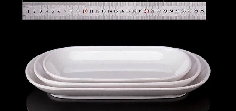 Rectangle Melamine Breakfast Plate Meal Dish Trays Imitation Porcelain Dessret Snack Dishes to Eat Kitchen Tableware 8-10 Inch.