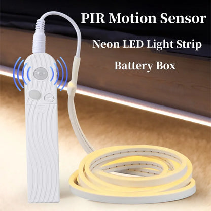 DC5V Neon LED Light Strip Wiress PIR Motion Sensor 6X12MM Silicone Tube Rope SMD2835 120Leds/m Waterproof Flexible Tape Ribbon.