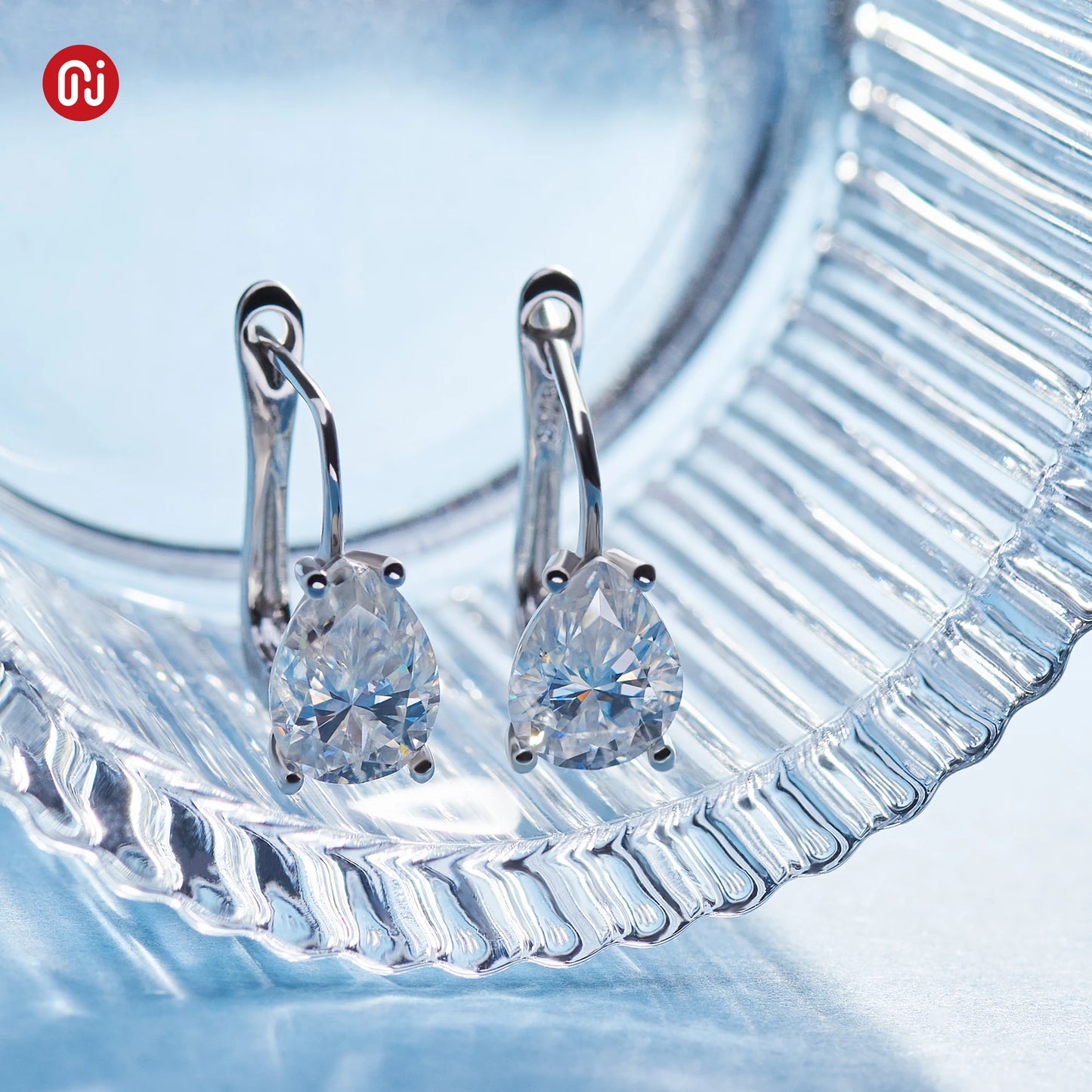 GIGAJEWE Moissanite D Color VVS1 Total 2.5ct 925 Silver Drop Earring 18K Gold Plated Diamond Test Passed Jewelry Woman Girl Gift.