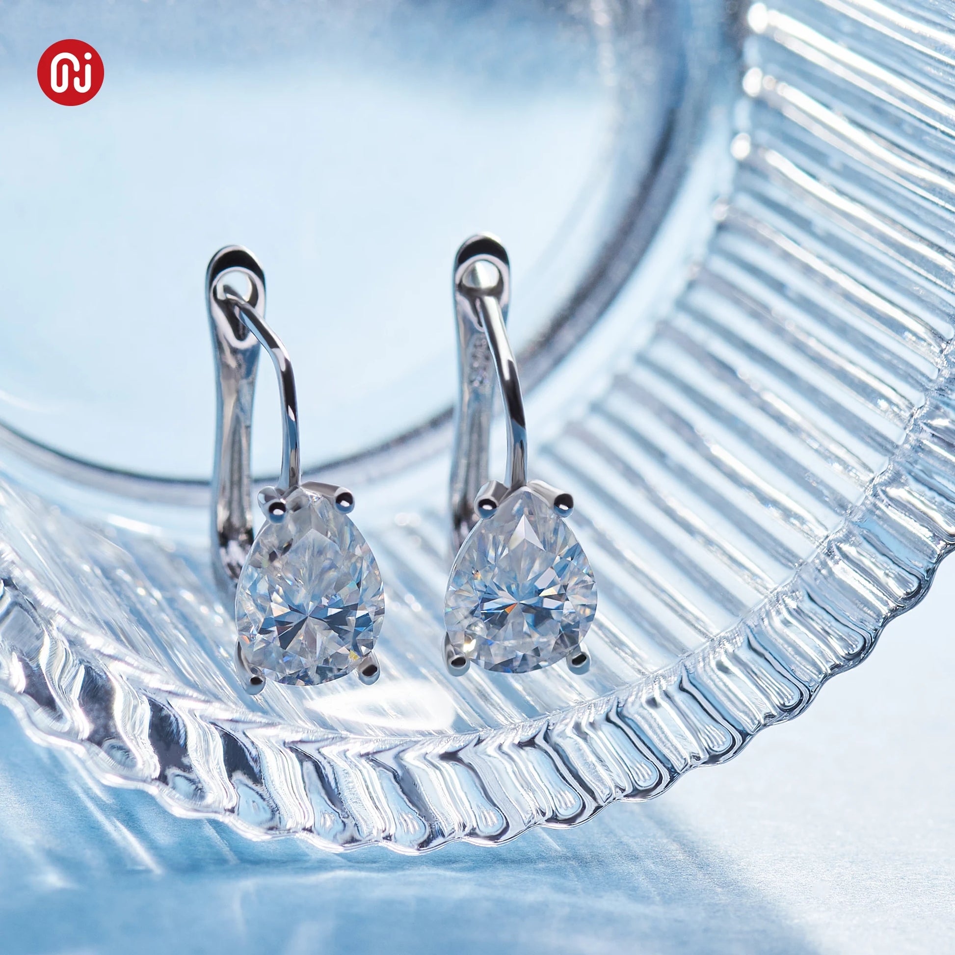 GIGAJEWE Moissanite D Color VVS1 Total 2.5ct 925 Silver Drop Earring 18K Gold Plated Diamond Test Passed Jewelry Woman Girl Gift.