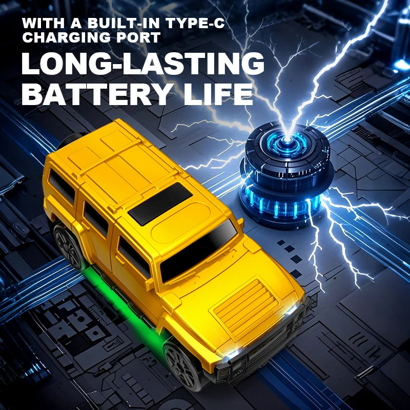 2.4G 4WD 1:64 RC Car High speed Tabletop Remote Control Car Mini Off-Road Climbing Car Mini GTR Racing Desktop Car Children Gift.