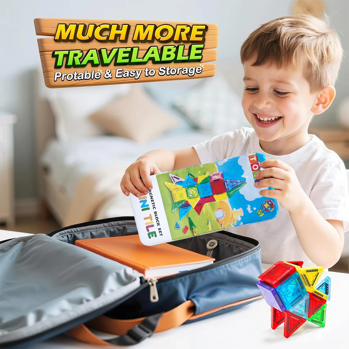 DIY Magnetic Blocks Construction Set Mini 3D Magnetic Blocks Montessori Educational Toys For Kids Gifts 28/36/43PCS.