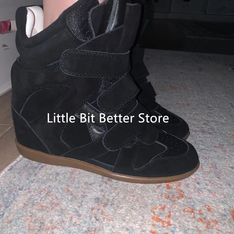 Autumn Winter Luxury Brand Design Women Ankle Boots Fashion Height Increasing Casual Shoes Leather Women Motorcycle Boots 2026.