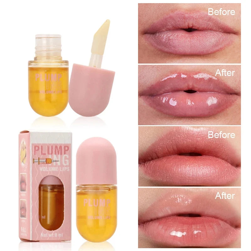 Long Lasting Lip Plumper Oil Instant Volumising Enhancer Lip Serum Collagen Lips Volume Lipgloss Sexy Cosmetic Volume Increases.