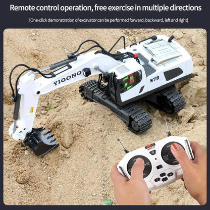 Teeggi 1:20 RC Excavator Car Children Toys 2.4G Remote Control Dump Truck Car Bulldozer Toy Radio Electric Car For Children Gift.