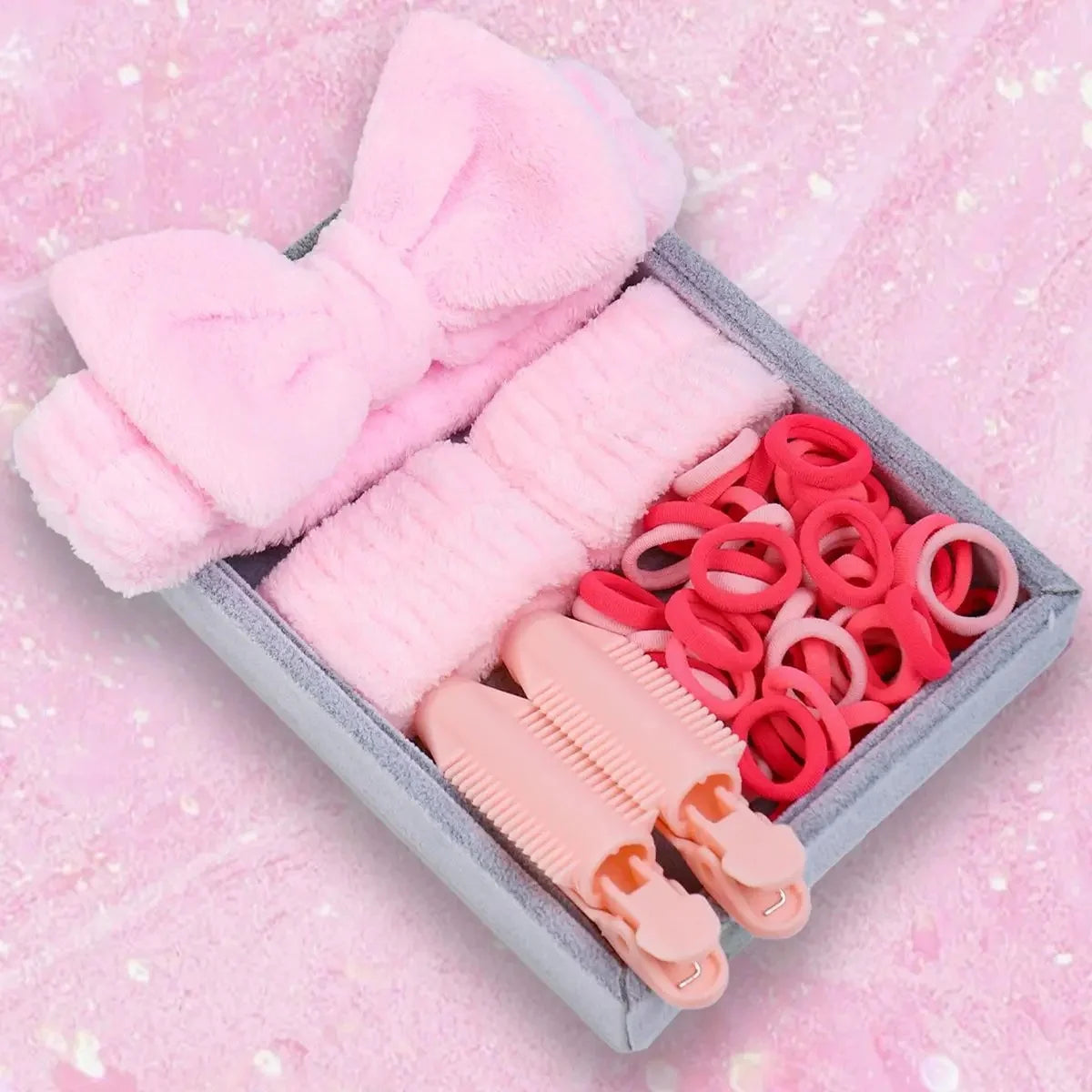 58-Piece Hair Accessories Set Butterfly End Hair Ties Shark Clip Flower Hair Grips Hair Bands Hair Accessories for Women Girls