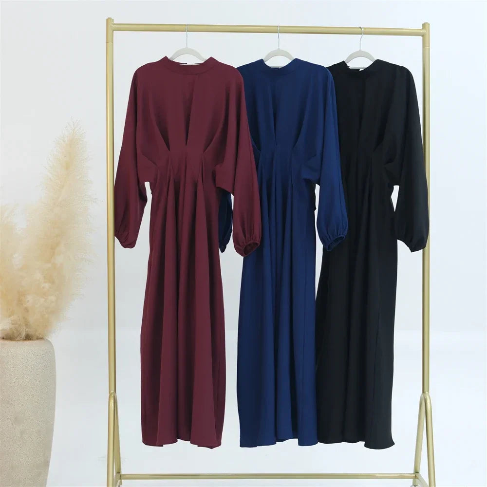 Ramadan Linen Abaya Dubai Turkey Islam Muslim Modest Dress Kaftan Prayer Clothes For Women Kebaya Robe Arabe Femme Musulmane