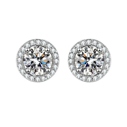 Diamond Earrings Mosonite Earring Square Bag Earrings marry Jewelry simple and fashionable party, Valentine's Day gift.