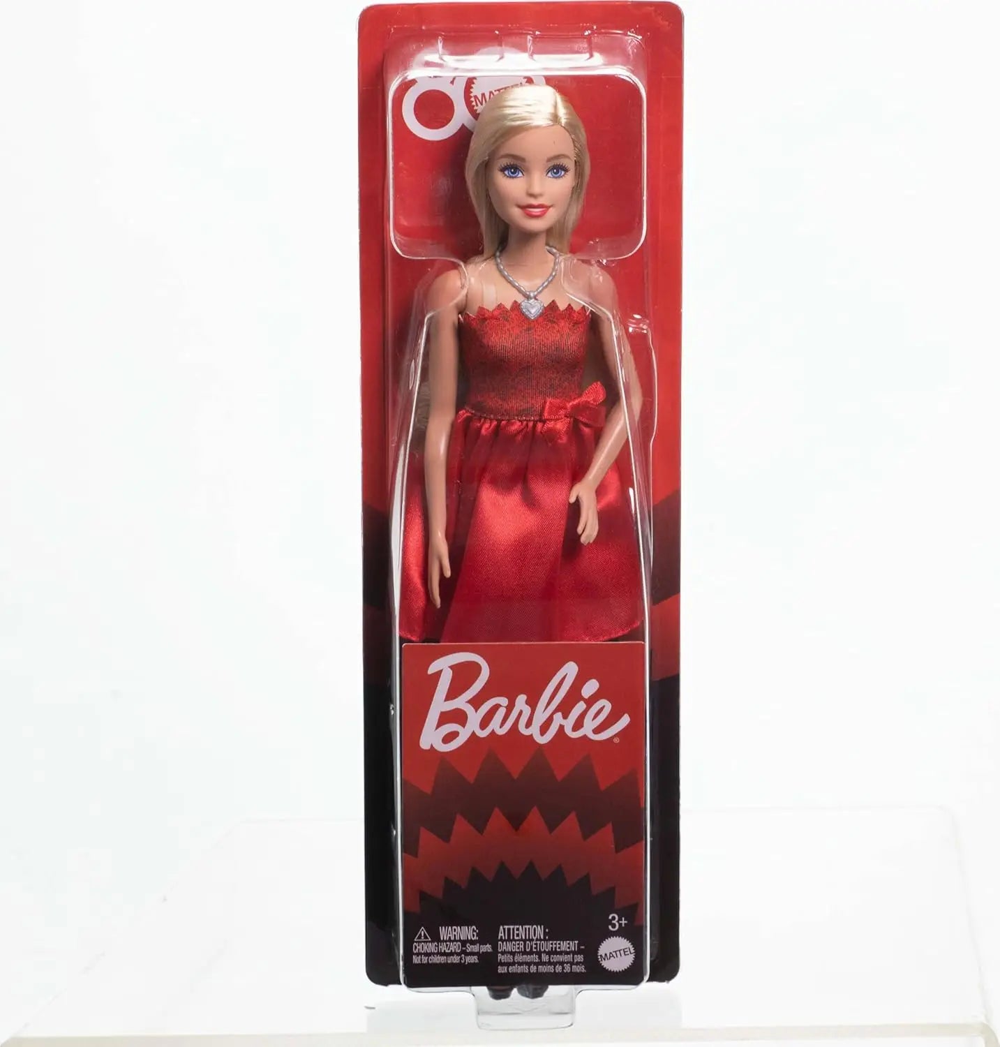 Original Barbie Mattel Fashionistas 80th Anniversary Doll Celebration Red Dress Blonde Necklace Accessories 1/6 Girls Toys Gifts.