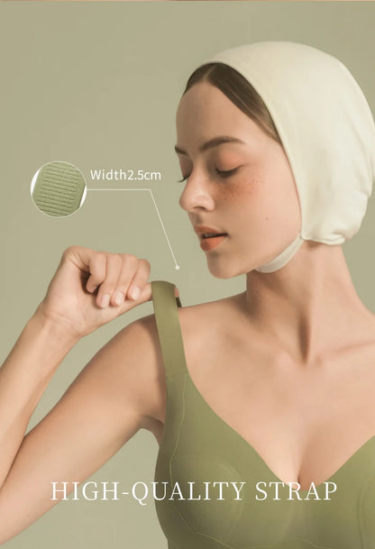 SUJIIN Wireless Plus Size Bras Women Anti-sagging Comfortable Breathable Soft Support Bralettes Big Breasts Push Up Bra MX219A