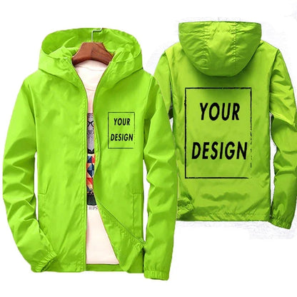 Custom Brand Logo Autumn Jacket Men Waterproof Warm Windbreaker Casual Clothing Big Size 7Xl Men Green Black Red Jacket Outdoor.