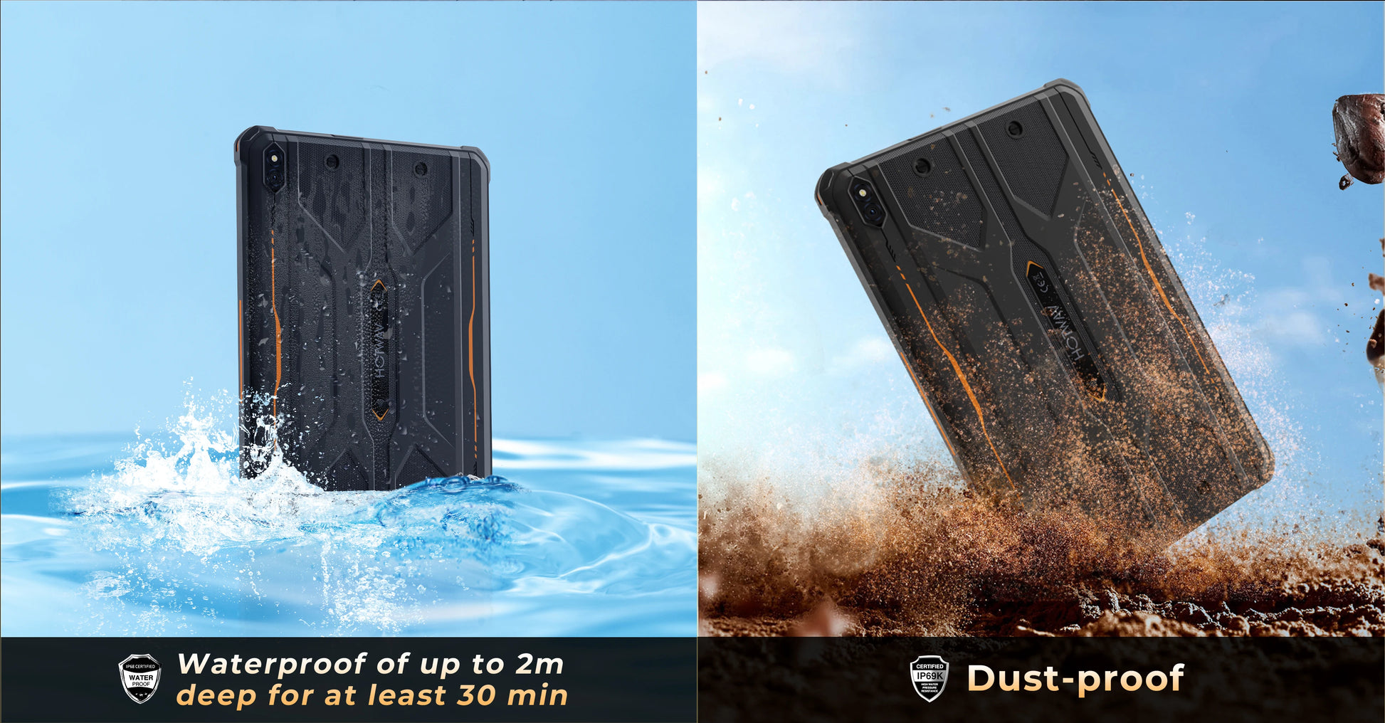 HOTWAV R10 Pro Rugged Tablet Android 14 10.1'' HD+ 13MP Camera Pad 10800mAh Battery 8GB 256GB 8-core OTG Charging Tablet PC.