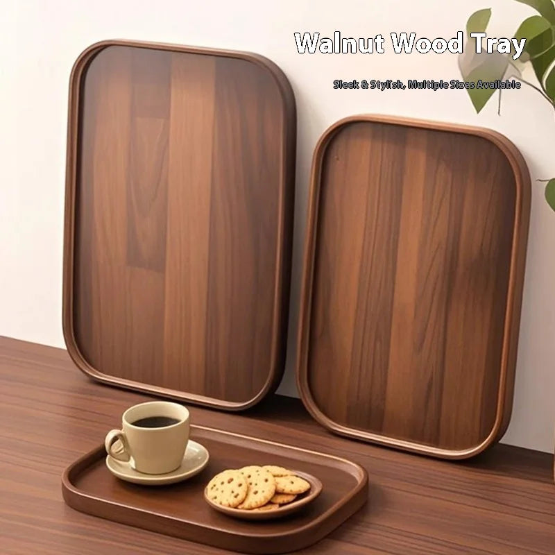 Gianxi Japanese Bamboo Household Tray Rectangular Hotel Solid Wood Dinner Plate Afternoon Tea Dessert Dim Sum Plate Tea Tray.