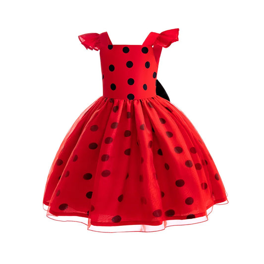 Mädchen Little Beetle Flying Sleeve Cosplay Prinzessin Kleid Geburtstag Halloween Party Kleidung Kinder Marinette Performance Kostüme.