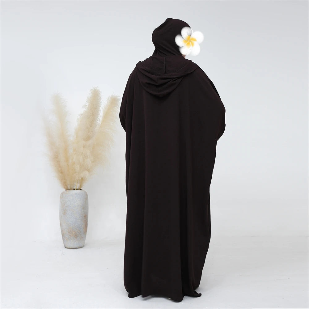 Ramadan Eid Dubai Linen Khimar Abaya Damen Muslim Modal Hijab Dress Kaftan Abayas For Women Kebaya Robe Femme Musulmane.