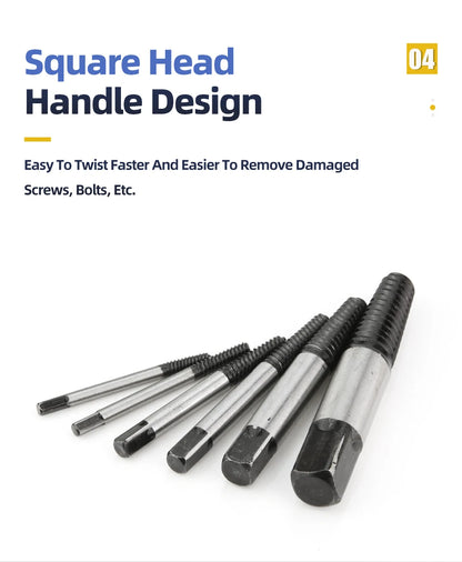 5-teiliges Schraubenausdreher-Zentrierbohrer-Set zum Entfernen gebrochener Schrauben, Zentrierbohrer-Set aus Kohlenstoffstahl, Werkzeuge zum Entfernen beschädigter Schrauben, Führungsset