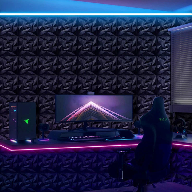 10pcs 30cm Esports games Creative Diamond Mosaic 3D Wallpanel Living Room Background Modern Three-dimensional wall sticker Decor