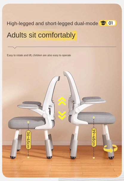 Computerstuhl, Heimsitz, Taille, Studentenschreibtisch, Arbeitsstuhl mit Lift und verstellbarer Rückenlehne