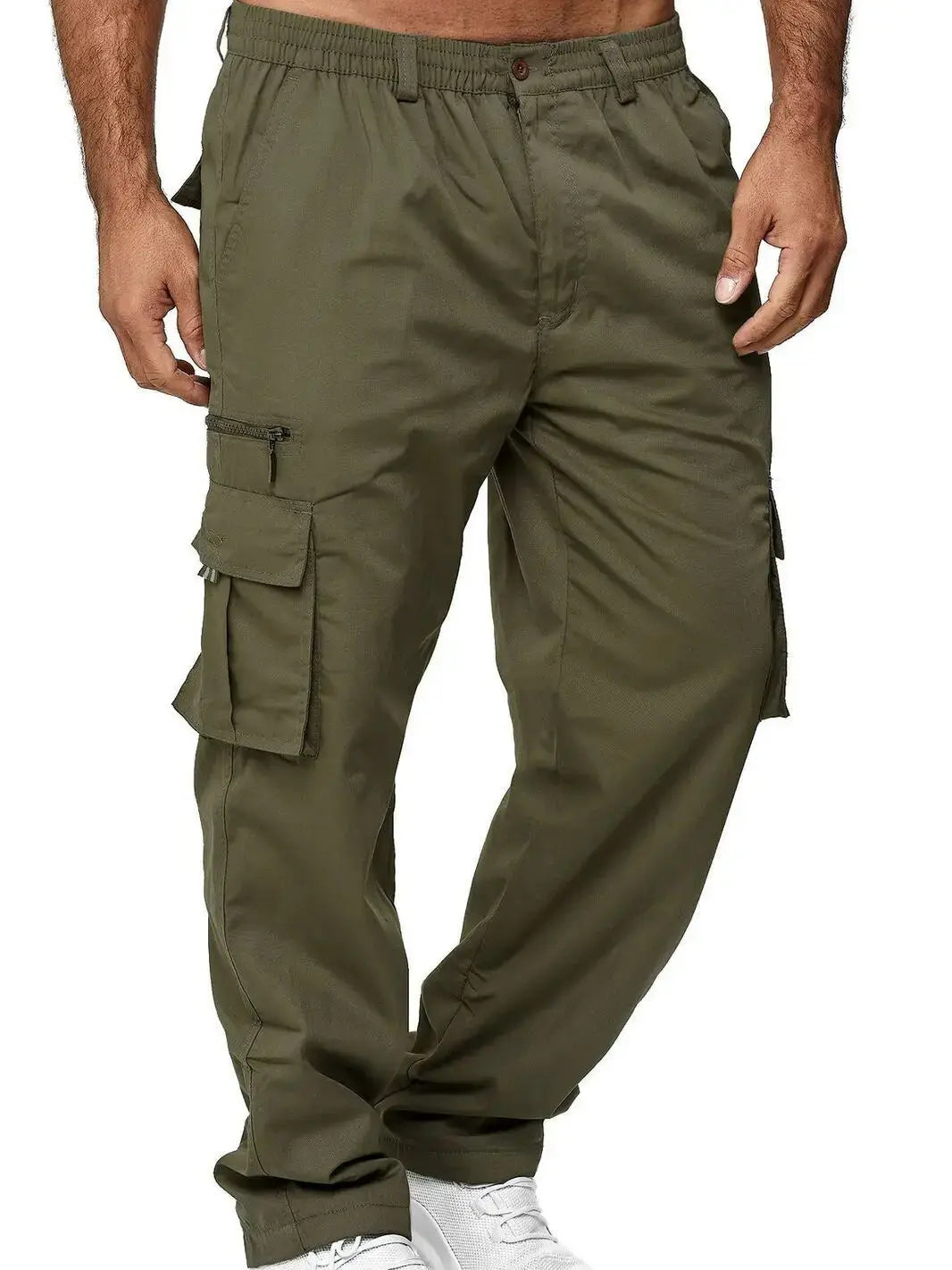 2024 Men's Cargo Pants Casual Multi Pockets Military Tactical Pants Male Outwear Loose Straight slacks Long Trousers Plus size.