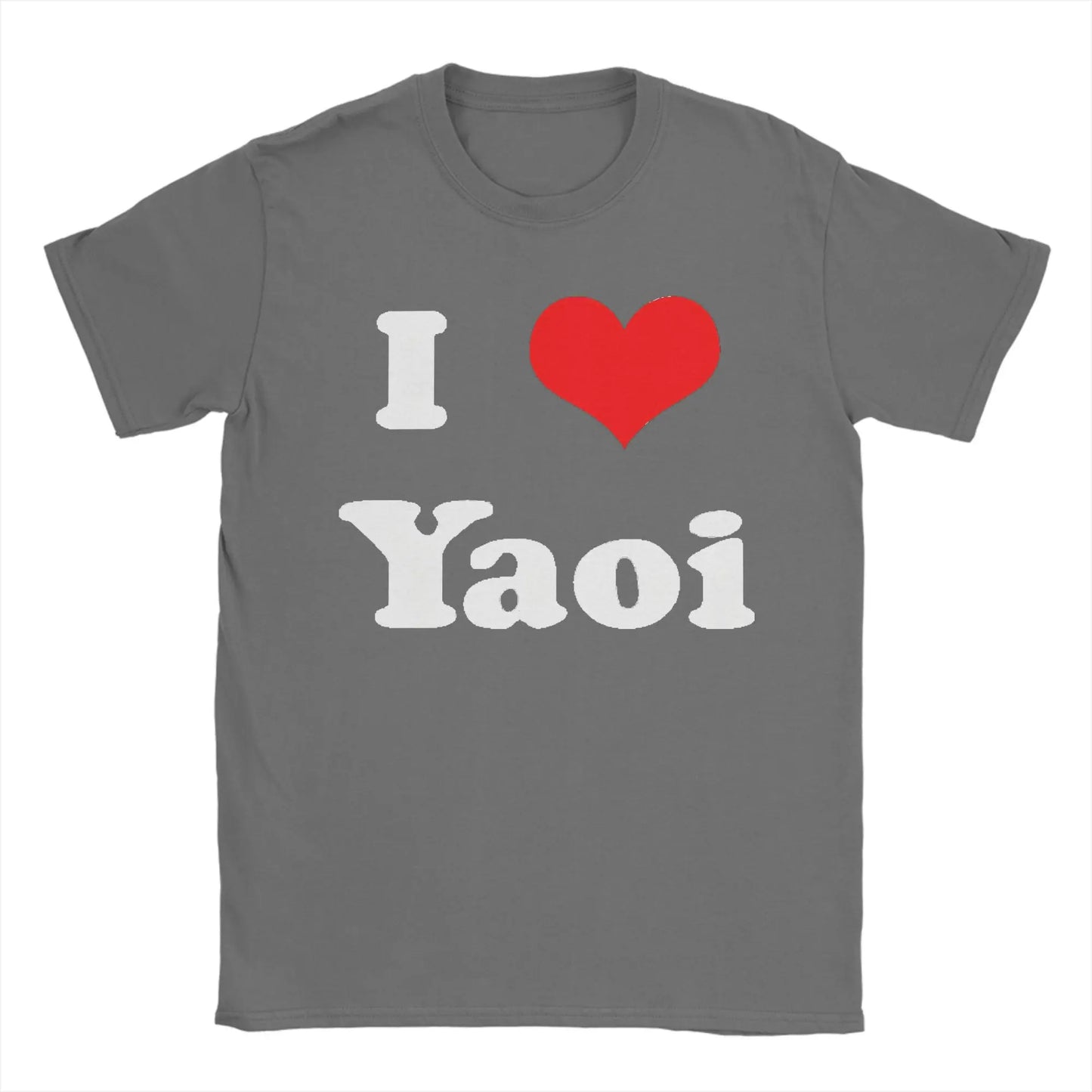 Funny I Love Yaoi T-Shirts Men O Neck Cotton T Shirt  Short Sleeve Tee Shirt Birthday Present Tops.