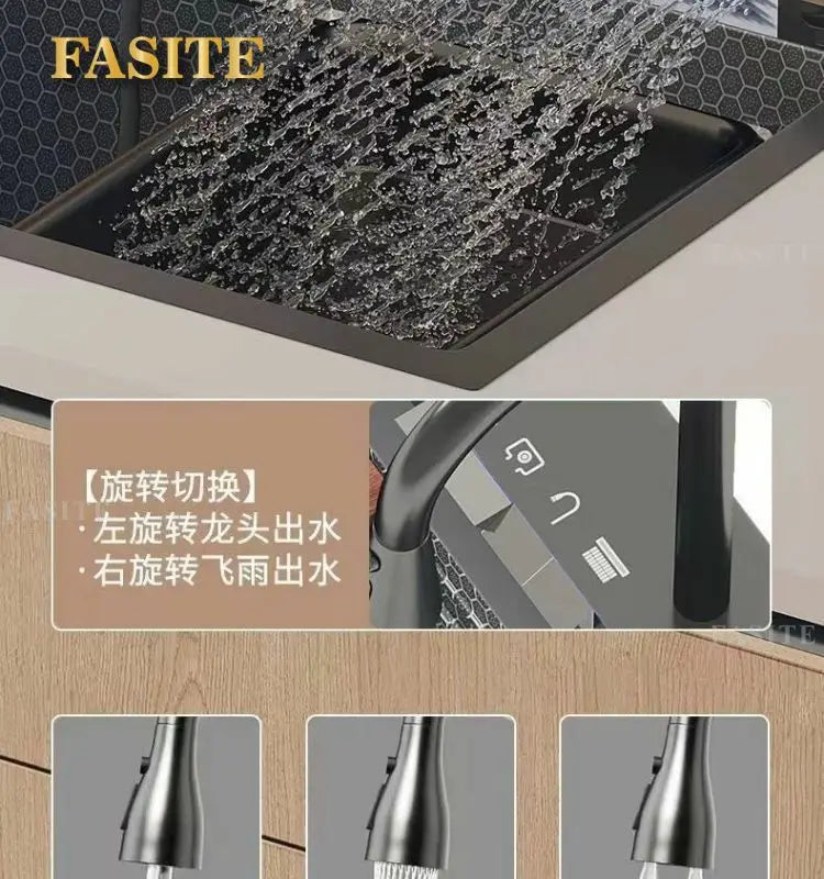 Whale Flying Rain Ultra Thick Kitchen Honeycomb Sink Stainless Steel Single Slot