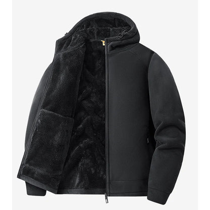 Winter Men Fleece Warm Jackets Mens Windproof Thick Jackets Parkas Coats Men Hooded Casual Outwear Jackets Male LZLLTT.