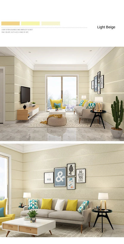 Moderne Hirschleder-Samt-Tapete, Vliesstoff, 3D-Streifen, für Wohnzimmer, Schlafzimmer, TV-Hintergrund, Wandpapier, Tale Diego Diego Wohnkultur